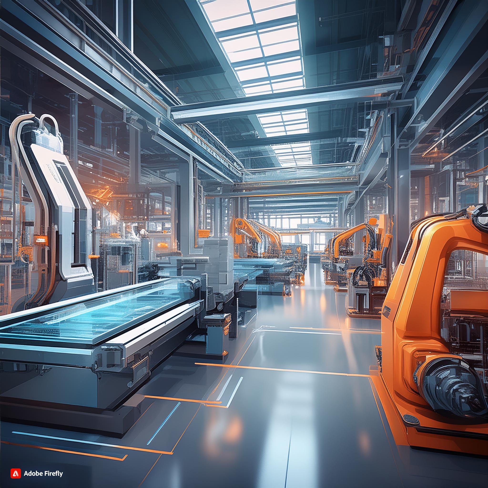 Adobe Firefly AI Generated Futuristic Glass Factory Shop Floor Blog